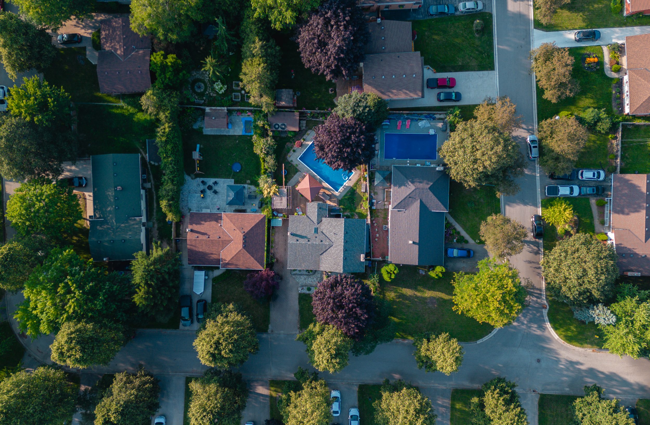 Aerial drone property outline photography Ingersoll Ontario