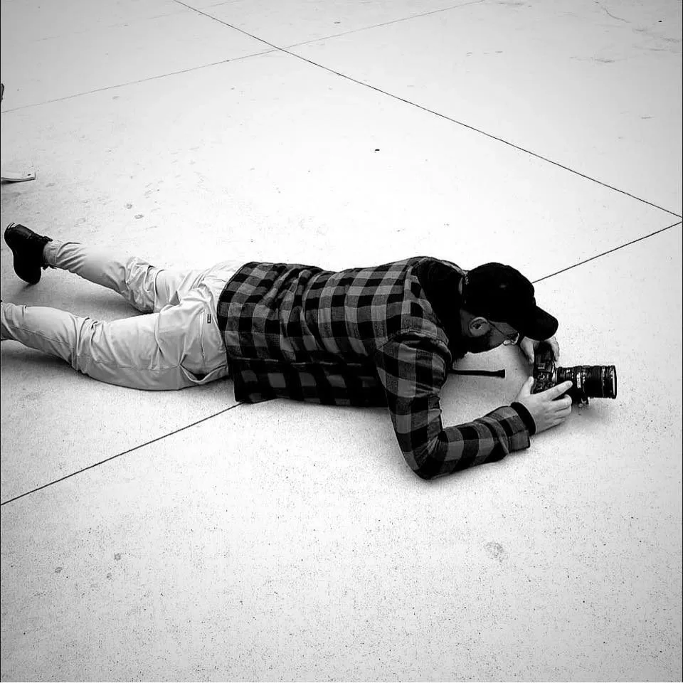 Mike Mala in action, real estate photographer shooting on location in SW Ontario